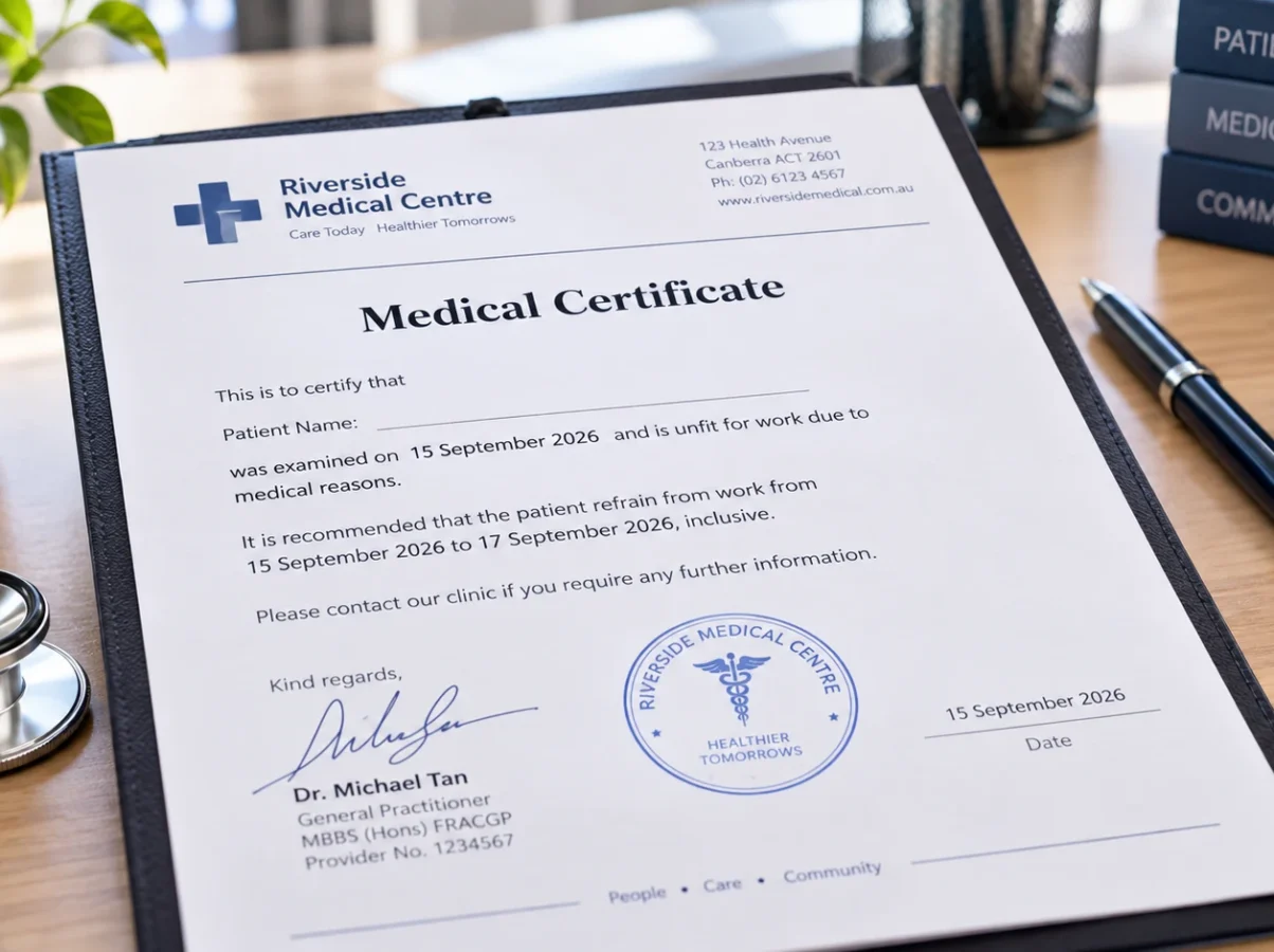 Telehealth GP for Medical Certificates Canberra